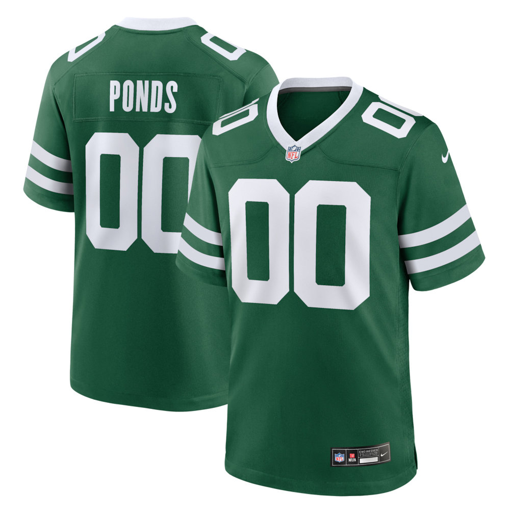 Men's New York Jets D'Angelo Ponds Green 2026 NFL Draft Game Jersey Men's New York Jets D'Angelo Ponds Green 2026 NFL Draft Game Jersey