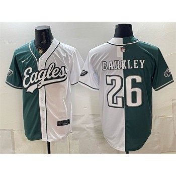 Youth Philadelphia Eagles #26 Saquon Barkley Green Split Stitched Jersey Youth Philadelphia Eagles #26 Saquon Barkley Green Split Stitched Jersey