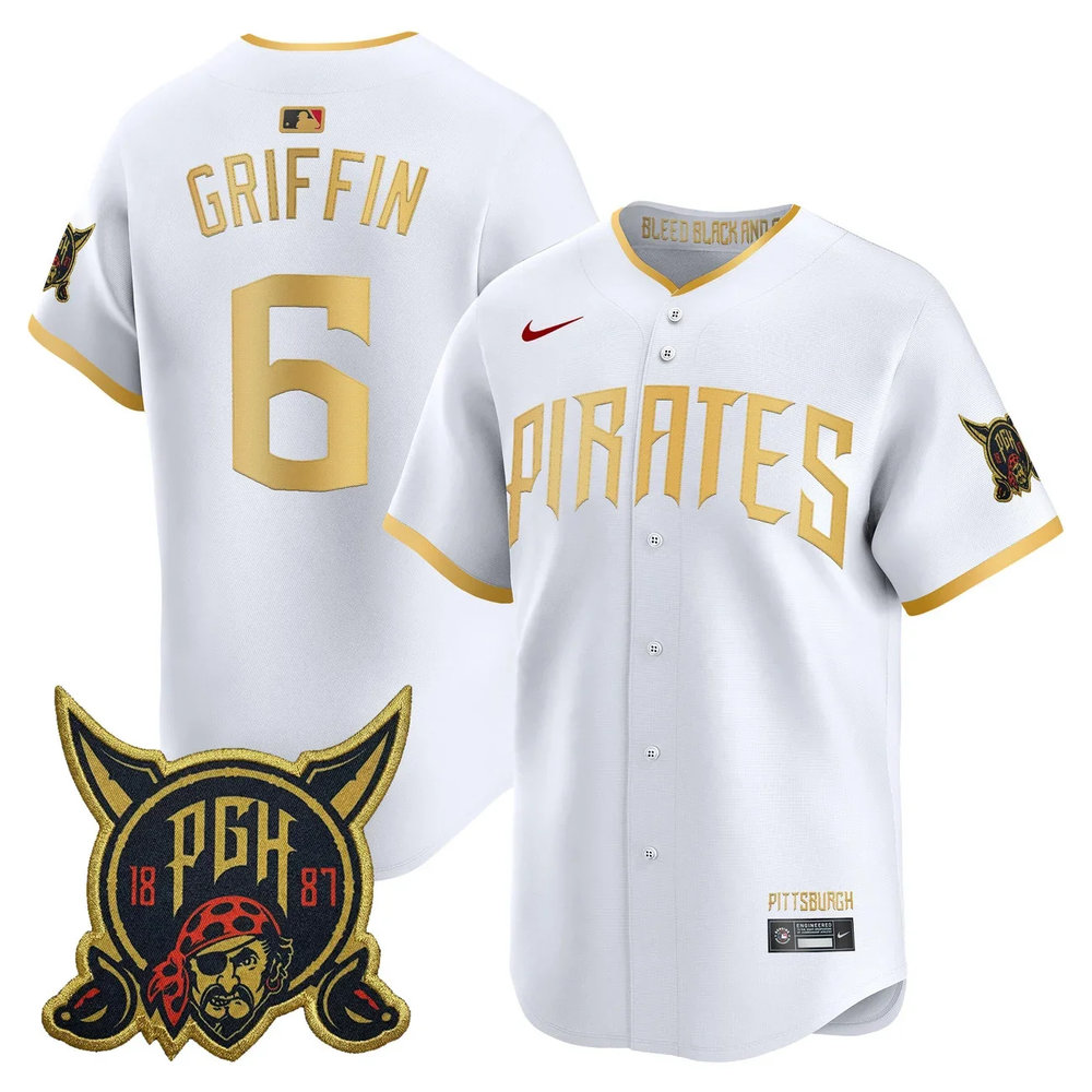 Youth Pittsburgh Pirates #6 Konnor Griffin White 2026 City Connect Jersey