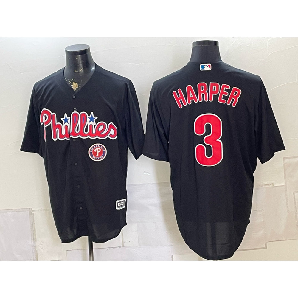 Youth Philadelphia Phillies #3 Bryce Harper Black Cool Base Stitched Baseball Jersey Youth Philadelphia Phillies #3 Bryce Harper Black Cool Base Stitched Baseball Jersey