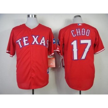 Rangers #17 Shin-Soo Choo Red Cool Base Stitched MLB Jersey Rangers #17 Shin-Soo Choo Red Cool Base Stitched MLB Jersey