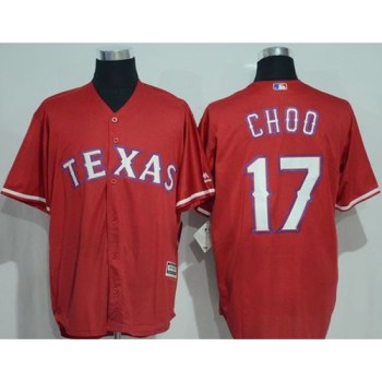 Rangers #17 Shin-Soo Choo Red New Cool Base Stitched MLB Jersey Rangers #17 Shin-Soo Choo Red New Cool Base Stitched MLB Jersey