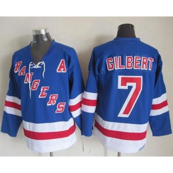 Rangers #7 Rod Gilbert Light Blue CCM Throwback Stitched NHL Jersey Rangers #7 Rod Gilbert Light Blue CCM Throwback Stitched NHL Jersey