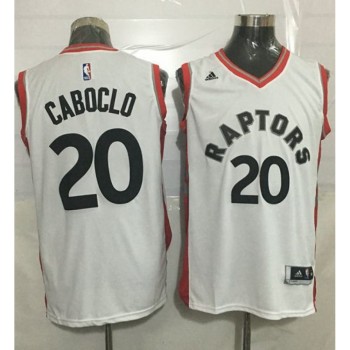Raptors #20 Bruno Caboclo White Stitched NBA Jersey