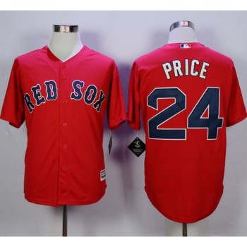 Red Sox #24 David Price Red New Cool Base Stitched MLB Jersey