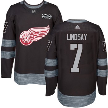 Red Wings #7 Ted Lindsay Black 1917-2017 100th Anniversary Stitched NHL Jersey Red Wings #7 Ted Lindsay Black 1917-2017 100th Anniversary Stitched NHL Jersey