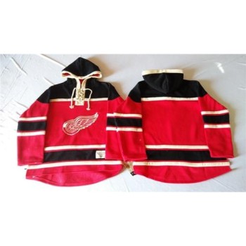 Red Wings Blank Red Sawyer Hooded Sweatshirt Stitched NHL Jersey Red Wings Blank Red Sawyer Hooded Sweatshirt Stitched NHL Jersey