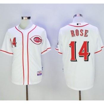 Reds #14 Pete Rose White Cool Base Stitched MLB Jersey Reds #14 Pete Rose White Cool Base Stitched MLB Jersey