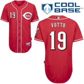 Reds #19 Joey Votto Red Cool Base Stitched MLB Jersey Reds #19 Joey Votto Red Cool Base Stitched MLB Jersey