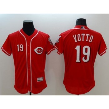 Reds #19 Joey Votto Red Flexbase Authentic Collection Stitched MLB Jersey Reds #19 Joey Votto Red Flexbase Authentic Collection Stitched MLB Jersey