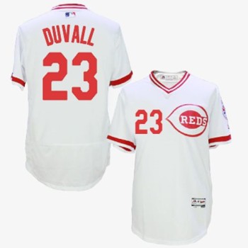 Reds #23 Adam Duvall White Flexbase Authentic Collection Cooperstown Stitched MLB Jersey Reds #23 Adam Duvall White Flexbase Authentic Collection Cooperstown Stitched MLB Jersey
