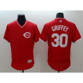 Reds #30 Ken Griffey Red Flexbase Authentic Collection Cooperstown Stitched MLB Jersey Reds #30 Ken Griffey Red Flexbase Authentic Collection Cooperstown Stitched MLB Jersey