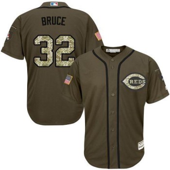 Reds #32 Jay Bruce Green Salute to Service Stitched MLB Jersey Reds #32 Jay Bruce Green Salute to Service Stitched MLB Jersey