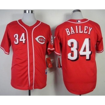 Reds #34 Homer Bailey Red Cool Base Stitched MLB Jersey Reds #34 Homer Bailey Red Cool Base Stitched MLB Jersey
