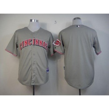 Reds Blank Grey Cool Base Stitched MLB Jersey Reds Blank Grey Cool Base Stitched MLB Jersey
