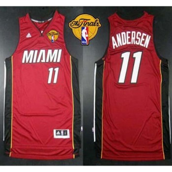 Revolution 30 Heat #11 Chris Andersen Red Finals Patch Stitched NBA Jersey