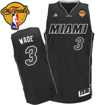 Revolution 30 Heat #3 Dwyane Wade Black/White Finals Patch Stitched NBA Jersey Revolution 30 Heat #3 Dwyane Wade Black/White Finals Patch Stitched NBA Jersey