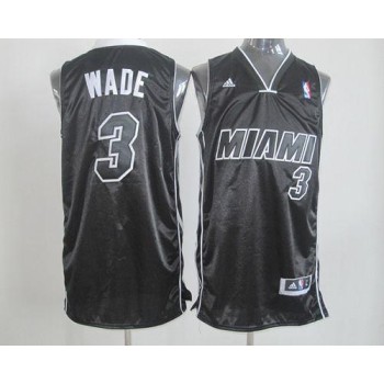 Revolution 30 Heat #3 Dwyane Wade Black/White Stitched NBA Jersey Revolution 30 Heat #3 Dwyane Wade Black/White Stitched NBA Jersey