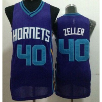 Revolution 30 Hornets #40 Cody Zeller Purple Stitched NBA Jersey