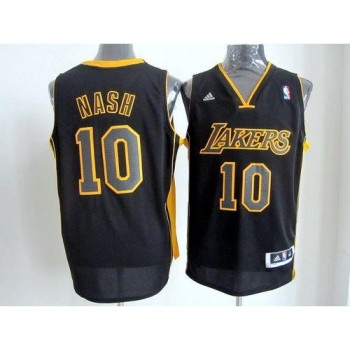 Revolution 30 Lakers #10 Steve Nash Black(Gold NO.) Stitched NBA Jersey Revolution 30 Lakers #10 Steve Nash Black(Gold NO.) Stitched NBA Jersey