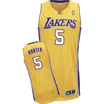 Revolution 30 Lakers #5 Carlos Boozer Yellow Stitched NBA Jersey Revolution 30 Lakers #5 Carlos Boozer Yellow Stitched NBA Jersey