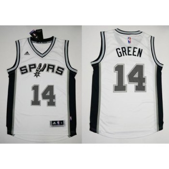 Revolution 30 Spurs #14 Danny Green White Stitched NBA Jersey