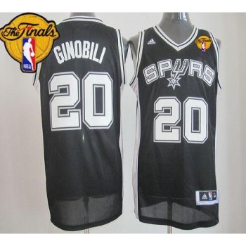 Revolution 30 Spurs #20 Manu Ginobili Black Finals Patch Stitched NBA Jersey Revolution 30 Spurs #20 Manu Ginobili Black Finals Patch Stitched NBA Jersey