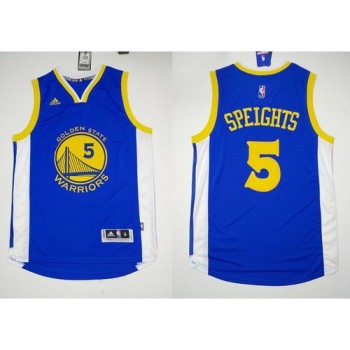 Revolution 30 Warriors #5 Marreese Speights Blue Stitched NBA Jersey