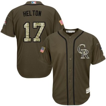 Rockies #17 Todd Helton Green Salute to Service Stitched Youth MLB Jersey Rockies #17 Todd Helton Green Salute to Service Stitched Youth MLB Jersey