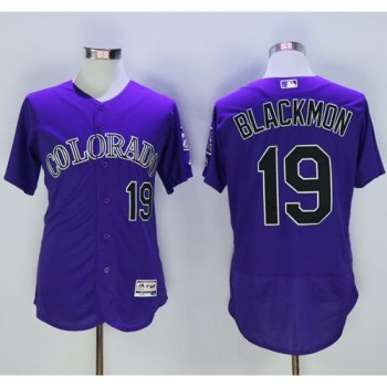 Rockies #19 Charlie Blackmon Purple Flexbase Authentic Collection Stitched MLB Jersey Rockies #19 Charlie Blackmon Purple Flexbase Authentic Collection Stitched MLB Jersey