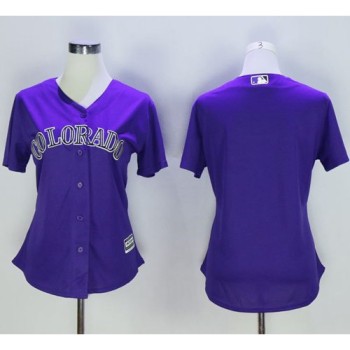 Rockies Blank Purple Women's Alternate Stitched MLB Jersey Rockies Blank Purple Women's Alternate Stitched MLB Jersey