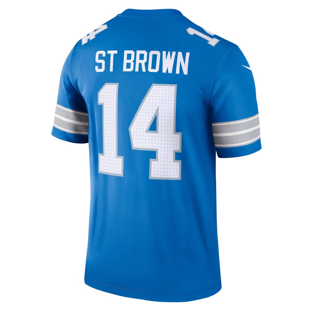 Men's Detroit Lions #14 Amon-Ra St. Brown Blue Legend Jersey
