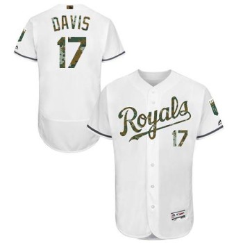 Royals #17 Wade Davis White Flexbase Authentic Collection 2016 Memorial Day Stitched MLB Jersey Royals #17 Wade Davis White Flexbase Authentic Collection 2016 Memorial Day Stitched MLB Jersey