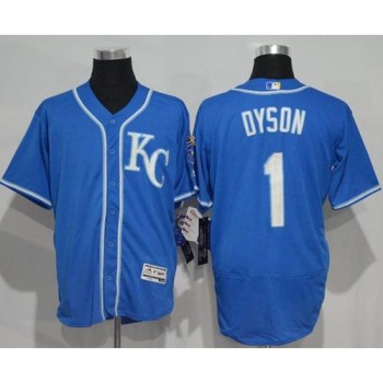 Royals #1 Jarrod Dyson Royal Blue Flexbase Authentic Collection Stitched MLB Jersey Royals #1 Jarrod Dyson Royal Blue Flexbase Authentic Collection Stitched MLB Jersey