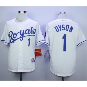 Royals #1 Jarrod Dyson White Cool Base Stitched MLB Jersey Royals #1 Jarrod Dyson White Cool Base Stitched MLB Jersey