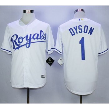 Royals #1 Jarrod Dyson White New Cool Base Stitched MLB Jersey Royals #1 Jarrod Dyson White New Cool Base Stitched MLB Jersey