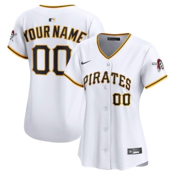 Women's Pittsburgh Pirates Nike White Home Limited Custom Jersey Women's Pittsburgh Pirates Nike White Home Limited Custom Jersey
