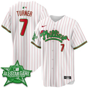 Men's Philadelphia Phillies #7 Trea Turner White 2026 MLB All-Star Jersey Men's Philadelphia Phillies #7 Trea Turner White 2026 MLB All-Star Jersey