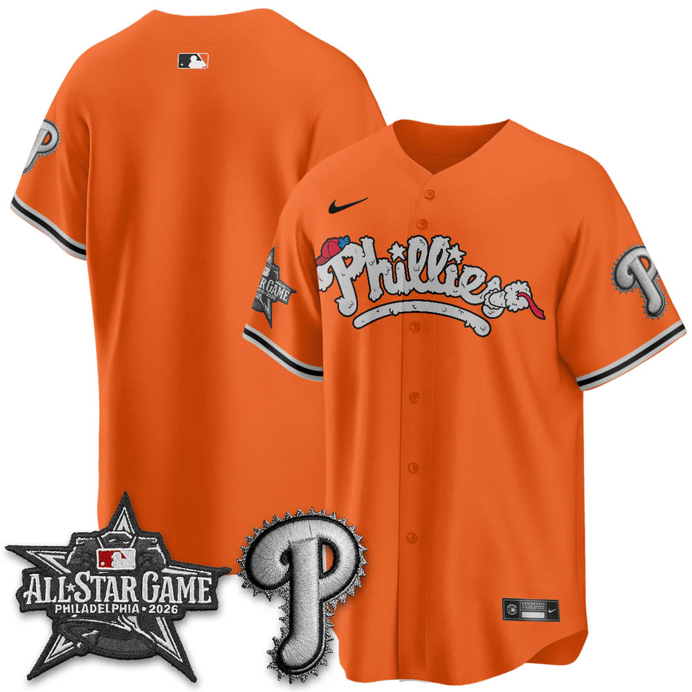 Men's Philadelphia Phillies Orange 2026 MLB All-Star Jersey Men's Philadelphia Phillies Orange 2026 MLB All-Star Jersey