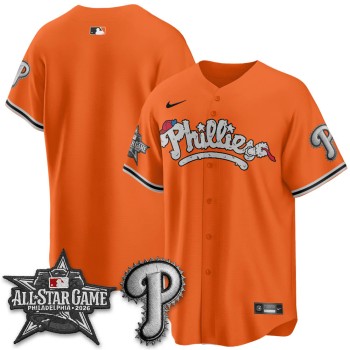 Men's Philadelphia Phillies Orange 2026 MLB All-Star Jersey Men's Philadelphia Phillies Orange 2026 MLB All-Star Jersey