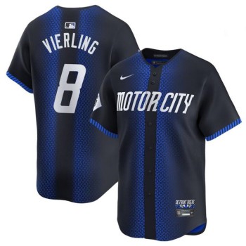 Men's Detroit Tigers #8 Matt Vierling 2024 Navy City Connect Cool Base Limited Stitched Jersey Men's Detroit Tigers #8 Matt Vierling 2024 Navy City Connect Cool Base Limited Stitched Jersey