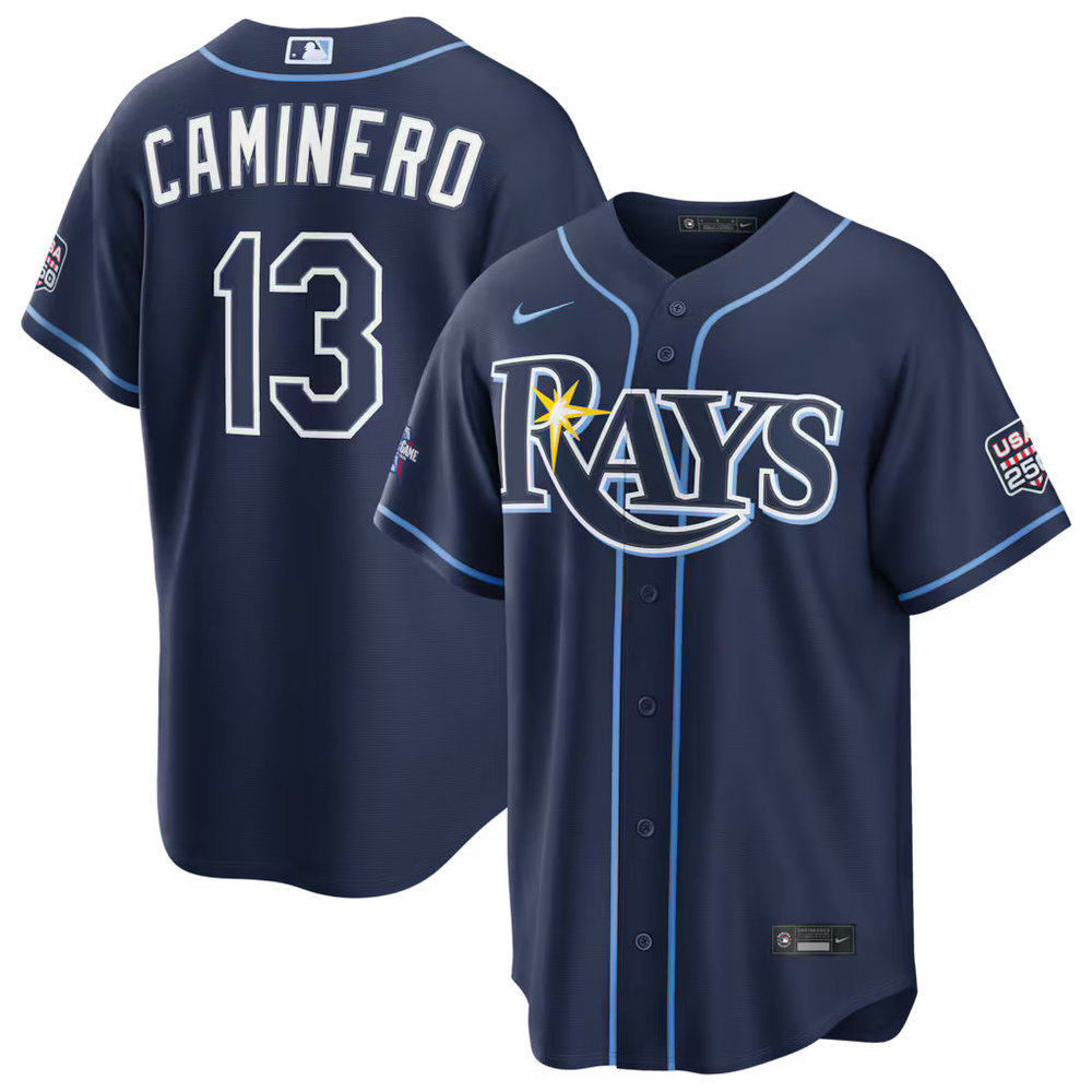 Men's Tampa Bay Rays #13 Junior Caminero Nike Navy 2026 All-Star Game Replica Jersey Men's Tampa Bay Rays #13 Junior Caminero Nike Navy 2026 All-Star Game Replica Jersey
