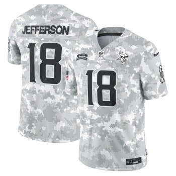 Men's Minnesota Vikings Justin Jefferson Arctic Camo 2024 Salute to Service Limited Jersey Men's Minnesota Vikings Justin Jefferson Arctic Camo 2024 Salute to Service Limited Jersey