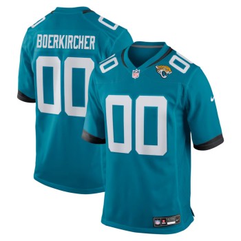 Men's Jacksonville Jaguars Nate Boerkircher Teal 2026 NFL Draft Game Jersey Men's Jacksonville Jaguars Nate Boerkircher Teal 2026 NFL Draft Game Jersey