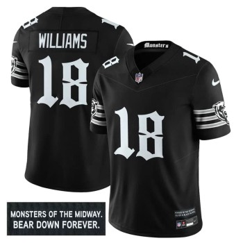 Men's Chicago Bears #18 Caleb Williams Black 'Gothic Monsters Edition' Vapor F.U.S.E. Limited Jersey Men's Chicago Bears #18 Caleb Williams Black 'Gothic Monsters Edition' Vapor F.U.S.E. Limited Jersey