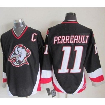 Sabres #11 Gilbert Perreault Black CCM Throwback Stitched NHL Jersey