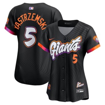 Women's San Francisco Giants #5 Mike Yastrzemski Anthracite 2025 City Connect Limited Jersey