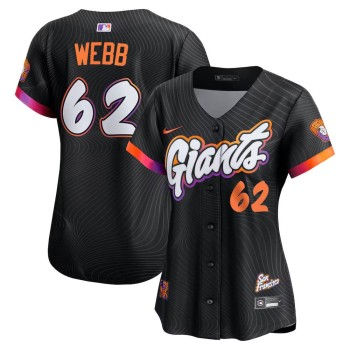 Women's San Francisco Giants #62 Logan Webb Anthracite 2025 City Connect Limited Jersey