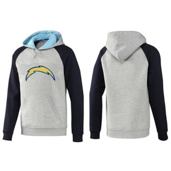 San Diego Chargers Logo Pullover Hoodie Grey & Blue San Diego Chargers Logo Pullover Hoodie Grey & Blue