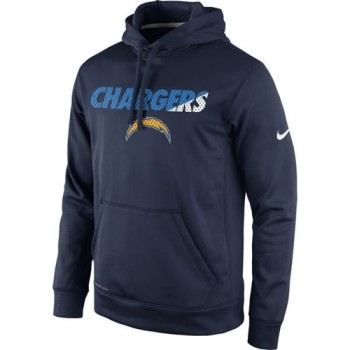 San Diego Chargers Kick Off Staff Performance Pullover Hoodie Navy